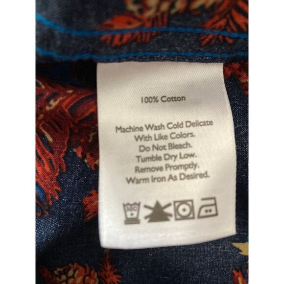 Eddie Bauer Men's Classic Fit Short Sleeve Button Front Botanical Shirt Size Tal - Picture 6 of 6